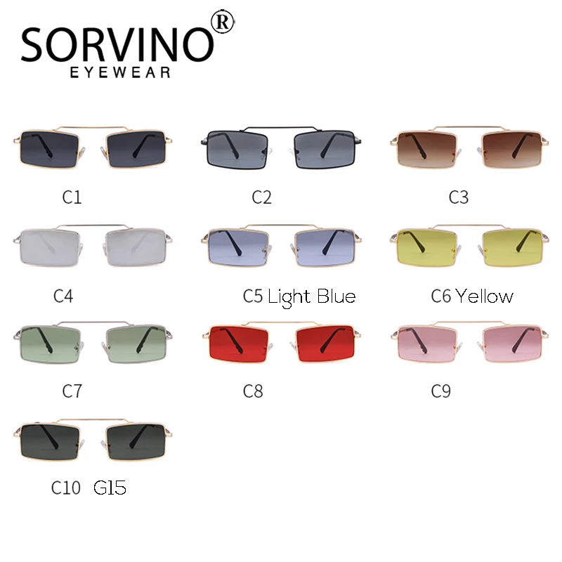 Женские квадратные солнцезащитные очки SORVINO прямоугольные хипстерские с плоским