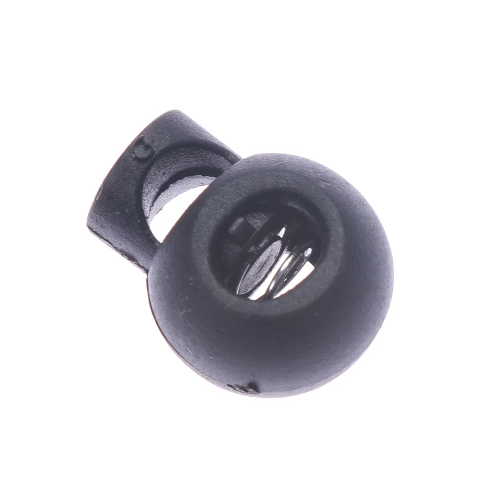 Черно-белая веревочная Пряжка пластиковая пружинная нейлоновая большая бусина