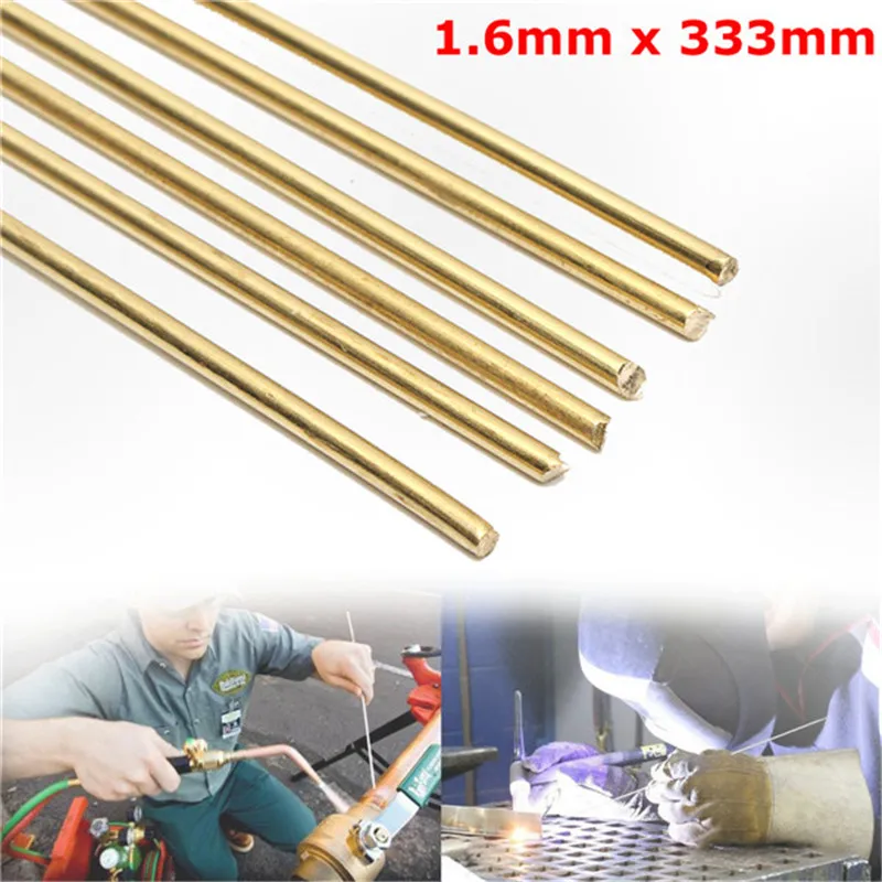 

6pcs/set 1.6mm x 333mm Brass Welding Rods Platinum Jewelry Welding Tools Low Temperature Easy Melt Brass Welding Rods