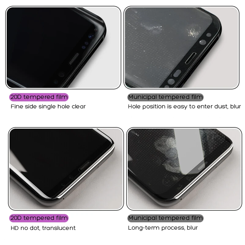 Изогнутое закаленное стекло с полным покрытием для Samsung Galaxy S9 S8 Plus Note 9 8 Защита