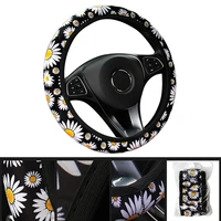 handle cover car styling interior parts car auto flower style steering wheel cover vehicle universal anti slip knitted steering