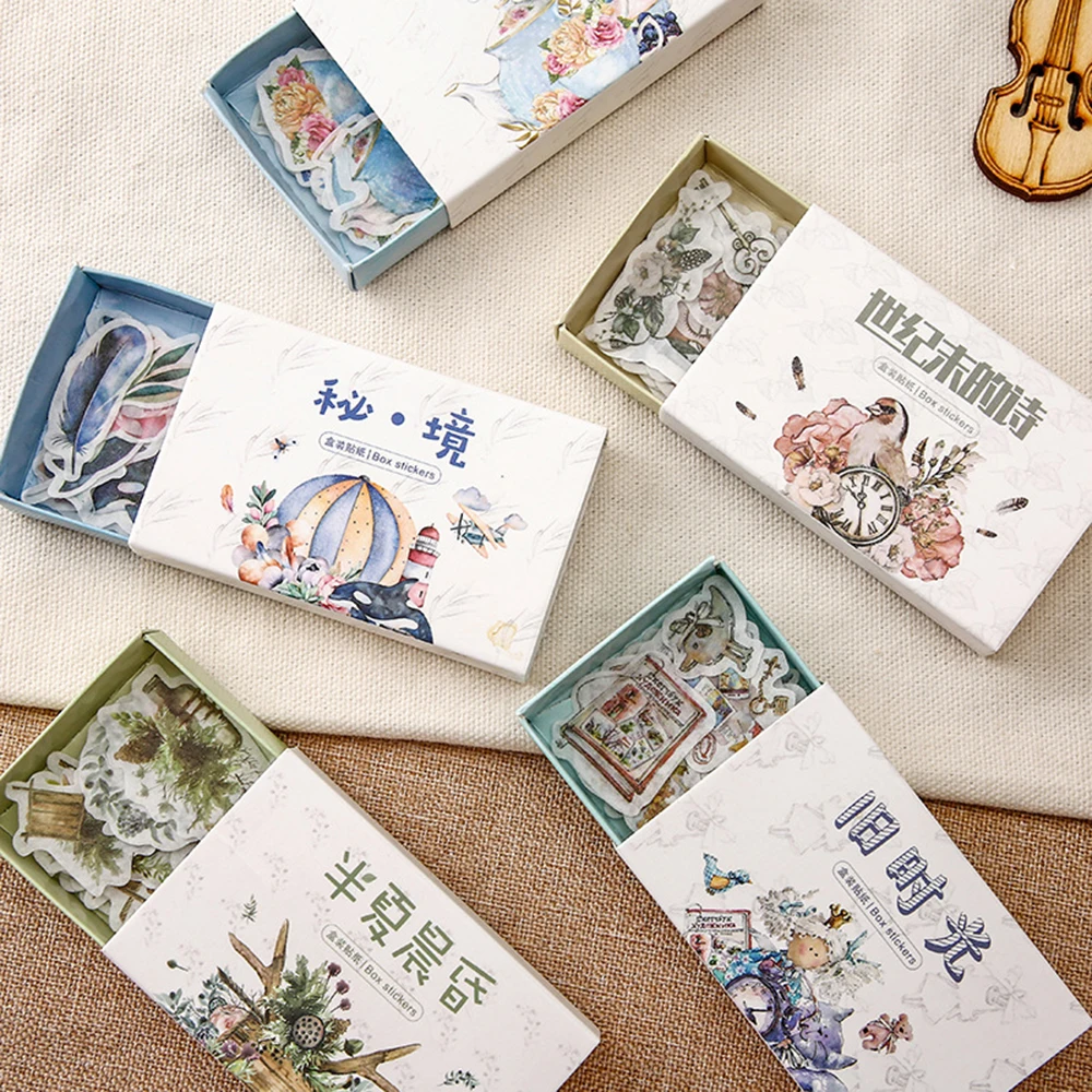 

40 Pcs/lot Feather Remembrance Time Paper Sticker Decoration DIY Album Diary Scrapbooking Label Sticker Kawaii Stationery