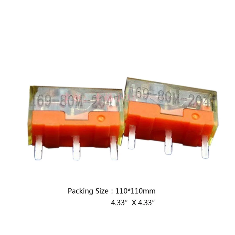 

67JA 2Pc TTC Dustproof Gold Mouse Micro Switch Micro Button Gold Contactor 80 Million
