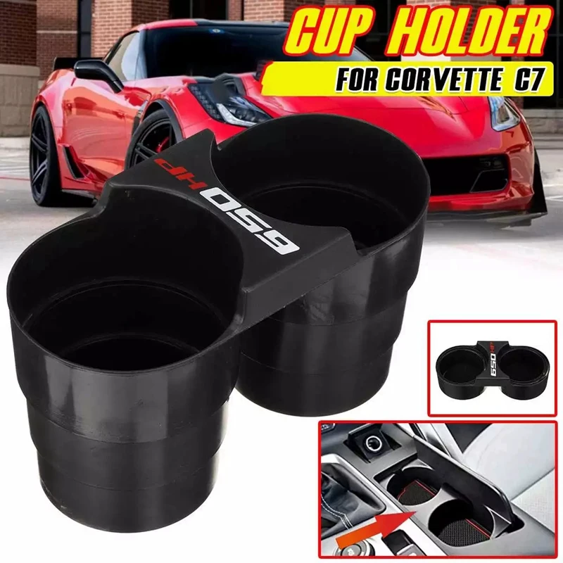 

Car Center Console Insert Drinks Cup Holder 650HP for Chevrolet Corvette C7 Drink Cup Holder Water Cup Holder Mount
