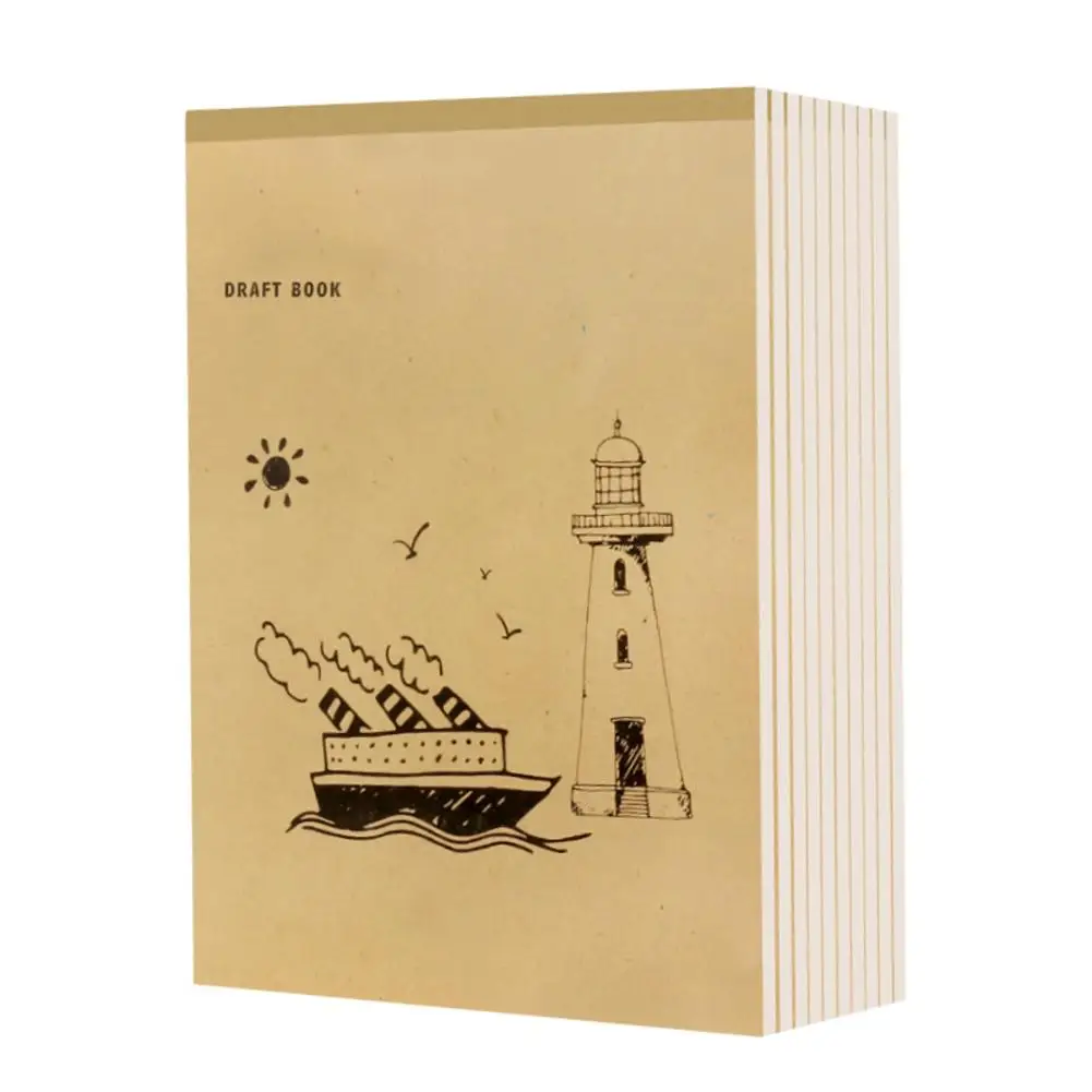 

A4 Notebook Blank Inner Page Graffiti Draft Sketchbook Thickened Beige Paper For Sketching Note Painting 40 Pages