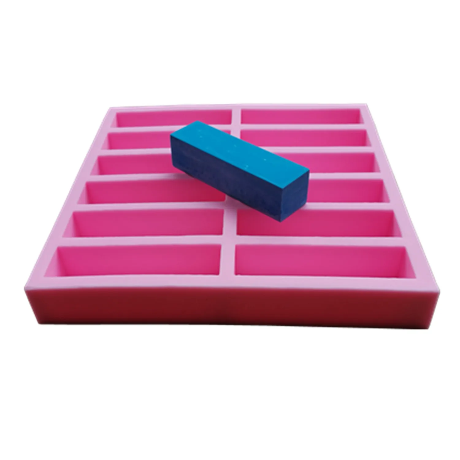 

12 Cavities Custom Silicone Slab Mold Mould Silicone Tray Silicone Liner for CP Soap Bath Bomb Wax Resin Crafts Making