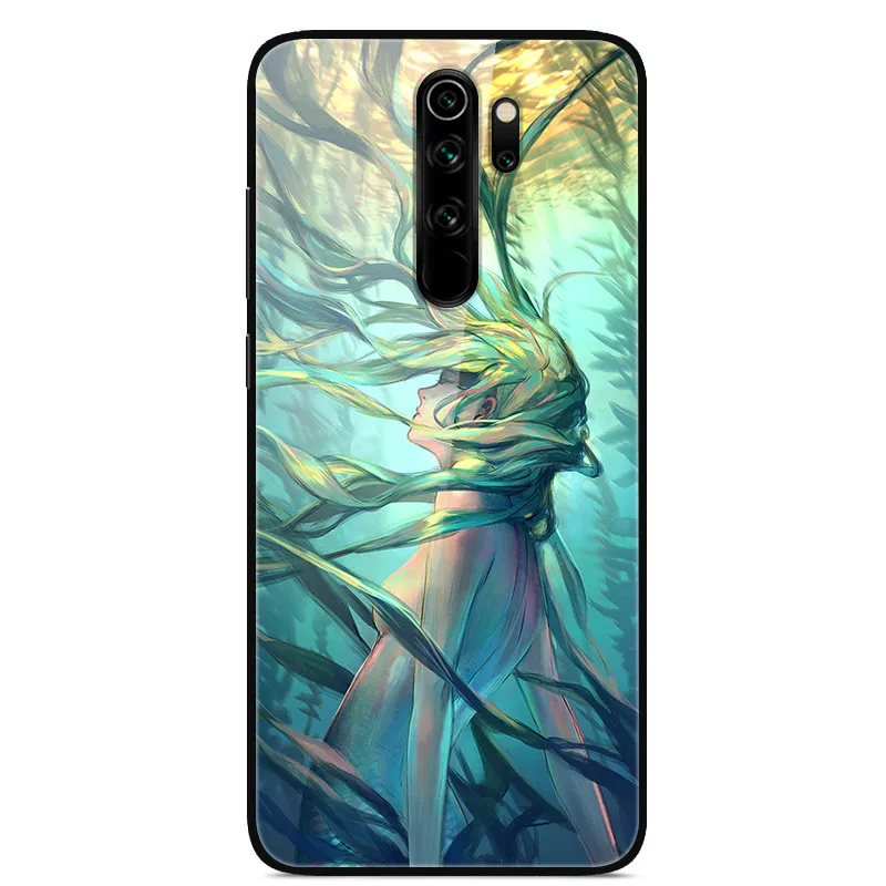 56- Redmi Note 8 Pro Чехол 6,53 ''стекло твердая задняя крышка для Xiaomi Redmi Note 8 Pro чехлы для телефонов силикон бампер Fundas Redmi Note8 8T - Цвет: 56-