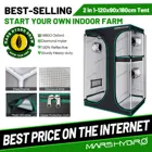 Тент 2-в-1 Mars Hydro для выращивания растений, водонепроницаемый нетоксичный светоотражающий материал, 1680D, 120 х90х180 см