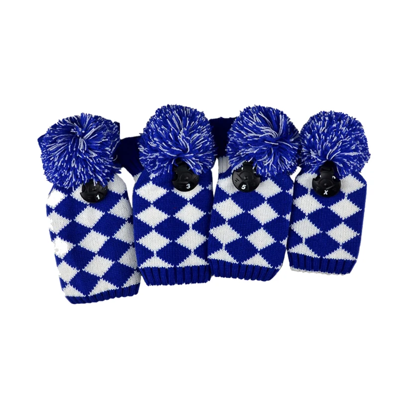 4 шт./набор вязаная головка для гольф клуба с абстрактным рисунком водительского