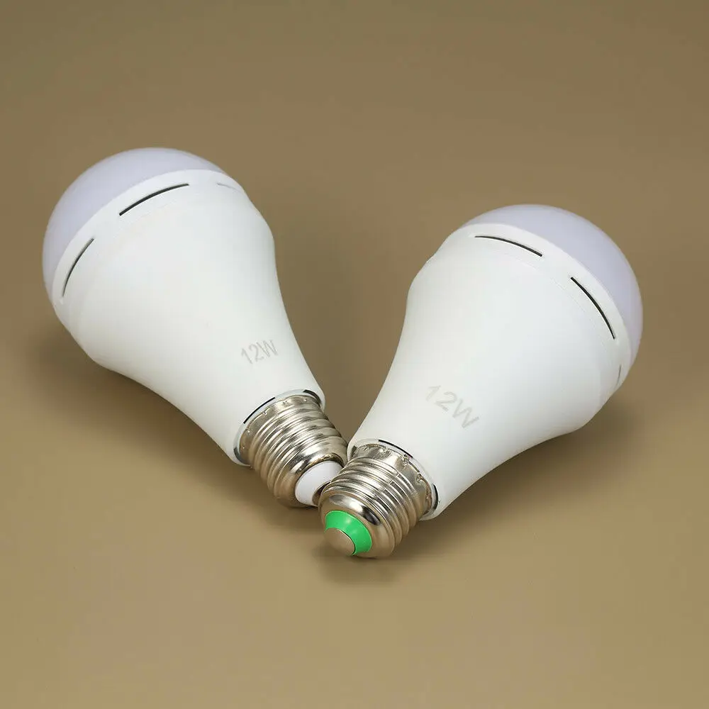 

2 packs of multi-functional rechargeable 12W LED emergency smart bulb magic bulb E27/E26 to prevent power outages
