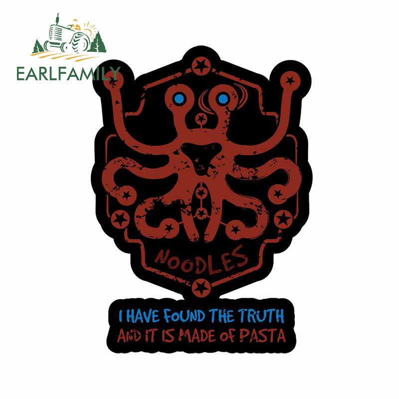 EARLFAMILY 13 см x 9 6 для летающих спагетти монстр рамен наклейка на автомобиль окна
