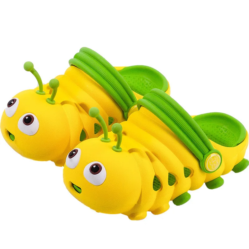 

Children's Hole Shoes 2021 Summer New Slippers Caterpillar Non-slip Breathable Soft Bottom Baby Beach Shoes