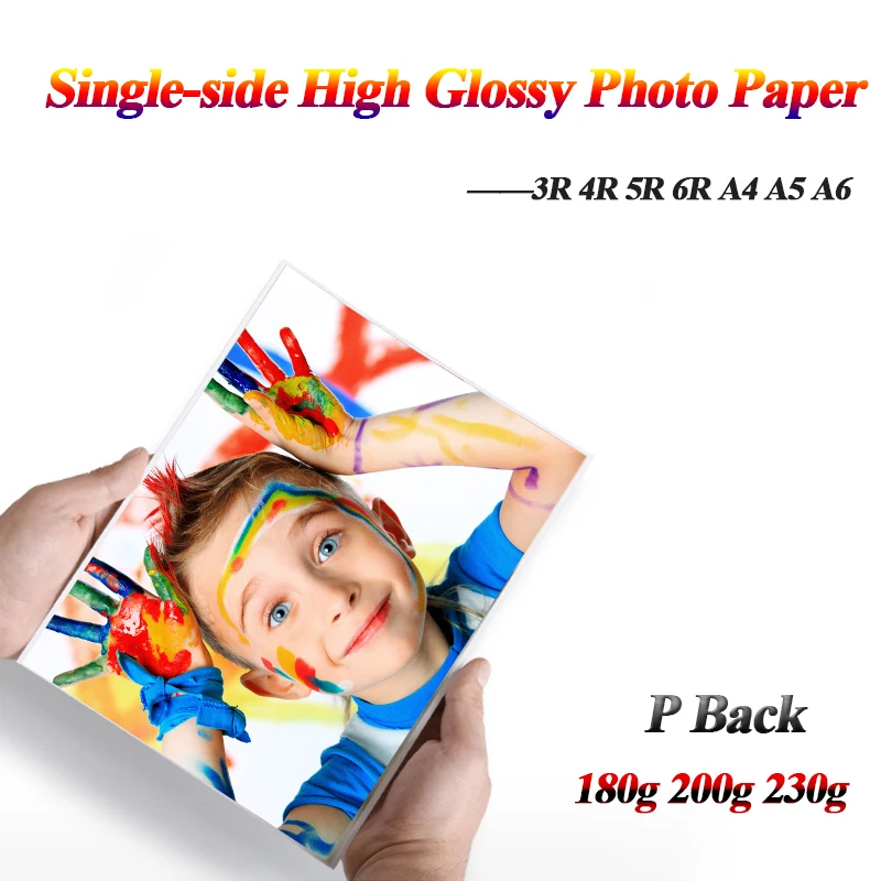 Carta fotografica 3R 4R 5R 5R A4 A5 A6 100 fogli per stampante a getto d'inchiostro carta da stampa patinata fotografica lucida