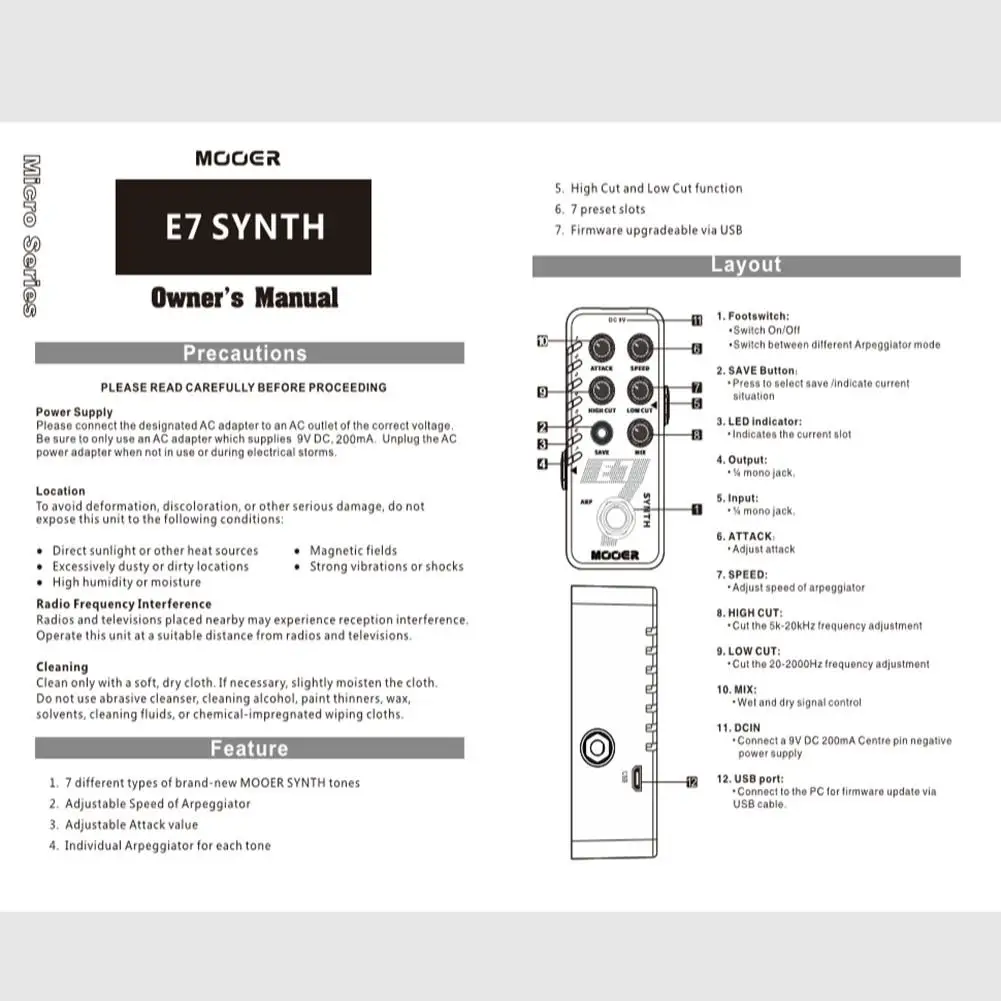 e7 elektrische gitarre effekte pedal 7 polyphone synthesizer sounds gitarre pedal arpeggiator modus instrument gitarre zubehör free global shippi