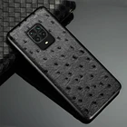 Чехол из натуральной кожи с текстурой страуса для Xiaomi Redmi Note 9 Pro 9S Note 10 8 Pro 7, чехол для Mi 10 10T 9T Pro 9 Poco X3 Pro F3 M3 Xiaomi 10T Lite Note 10 Lite Poco F3 F2 Pro X3 NFC redmi 9 note 8 pro