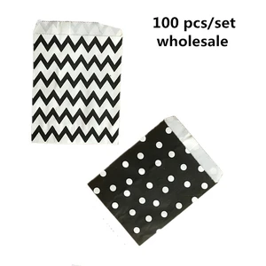 100pcs/set wholesale 4 styles Flat bag Snack Kraft Paper Bags food Paper Candy cookie bread bags kids gift paper bag hot sale