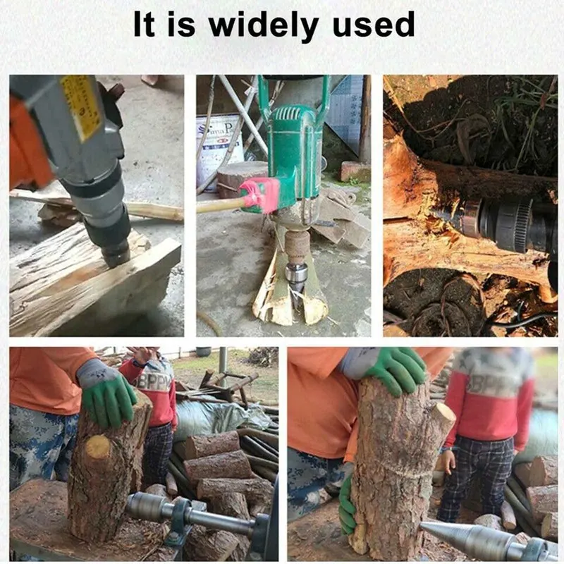 

158X32MM Firewood Splitter Machine Drill Wood Cone Reamer Punch Driver Drill Bit Split Drilling Tools