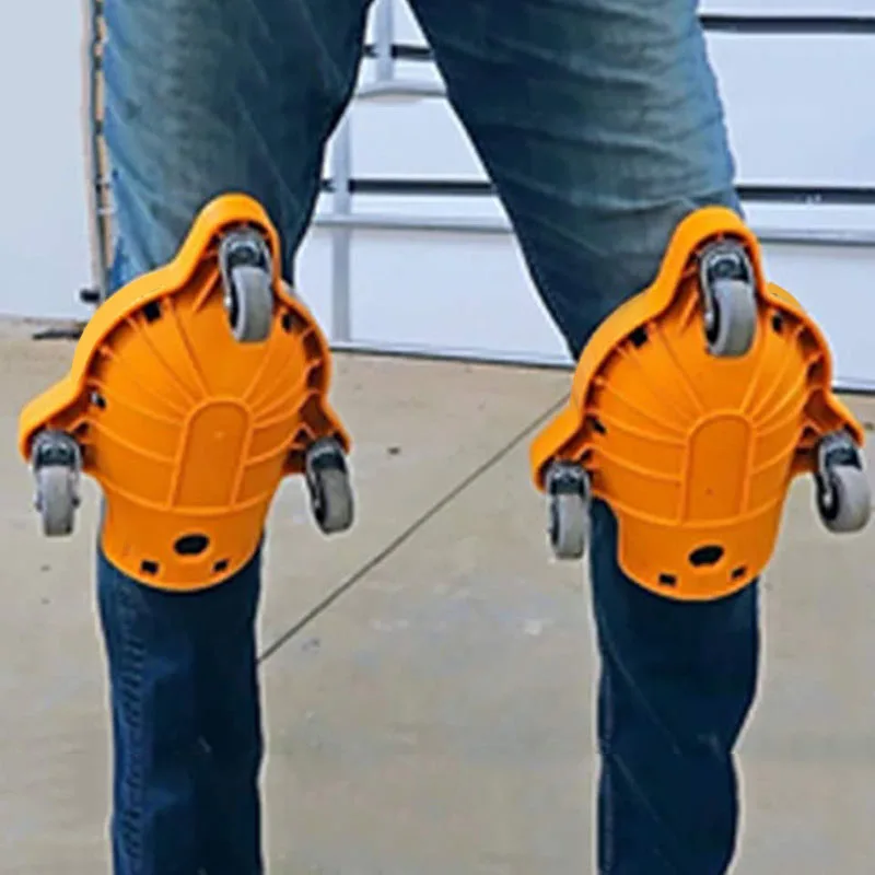1 Pcs Knee Pad Rolling Wheels Mobile Flexible Laying Platform Gliding Work Construction Jobs Site Red | Спорт и развлечения