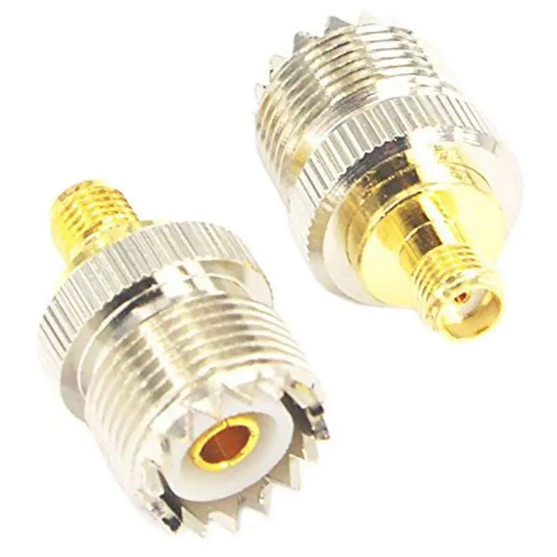 

Quality RF Coax Adapter SMA female to SO239 female UHF Jack SO-239 Antenna Cable Connector Pack of 2