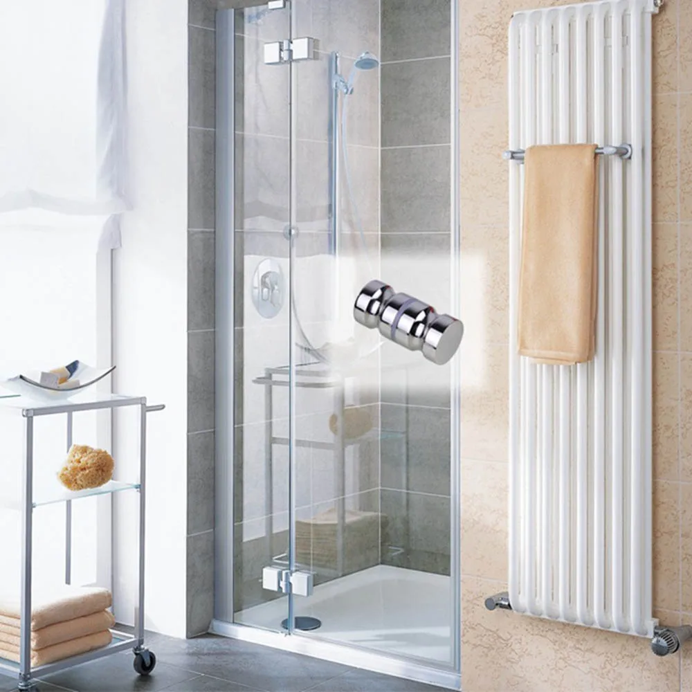 Однотонная ручка для ванной комнаты из нержавеющей стали двусторонняя одно