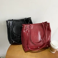 retro hong kong style shoulder bag big bag female 2021 new wave korean style female bag texture messenger bag fashion bucket bag