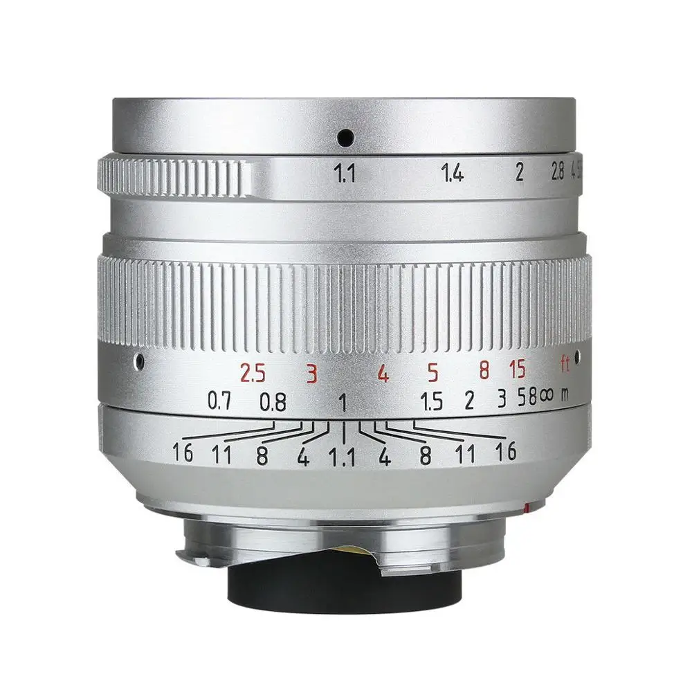 7artisans 50 мм f1.1 Большая диафрагма Paraxial ручной объектив для Leica M Mount M3 M4 M6 M7 M8 M9 M240 M10