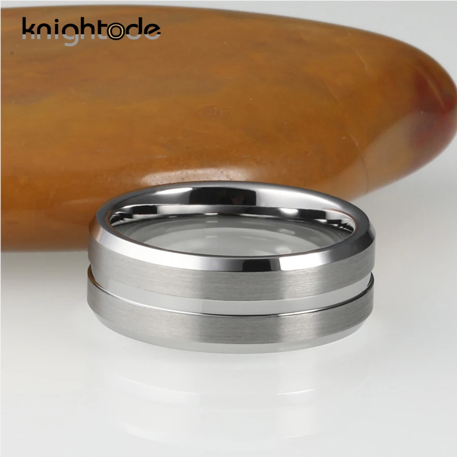 8 мм мужские обручальные кольца из карбида вольфрама для женщин модное