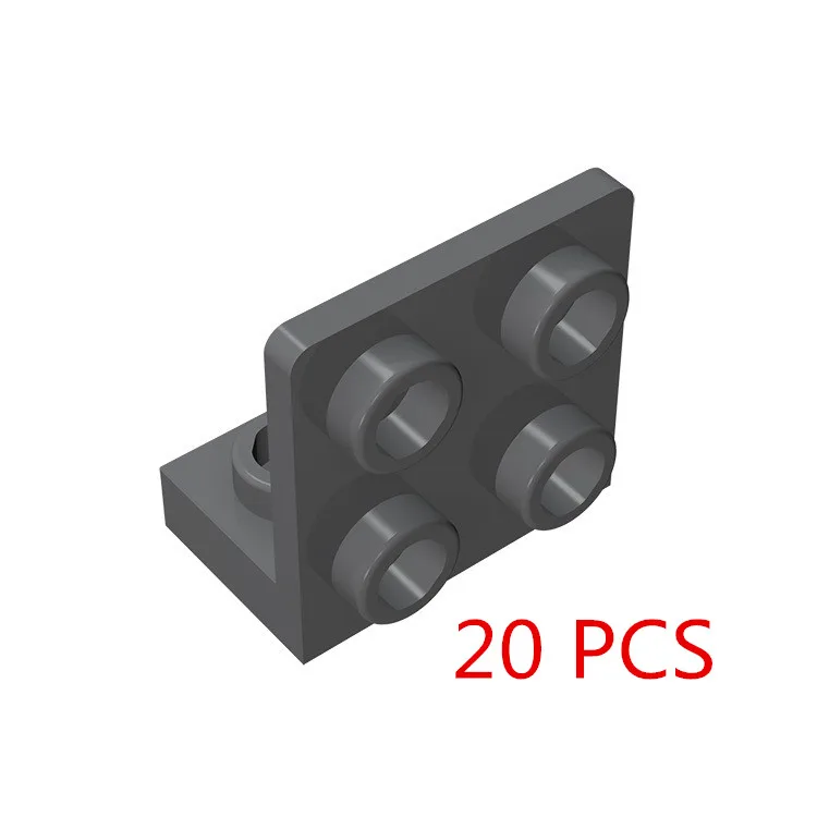 20 pcs dark grey Фигурки, демонстрационная коробка, мини-фиги, чехол, маленькие кирпичи, опорная пластина, кронштейн, строительные блоки, фигурка, подставка, опорная пластина, игрушки для детей - Цвет: 20 pcs dark grey