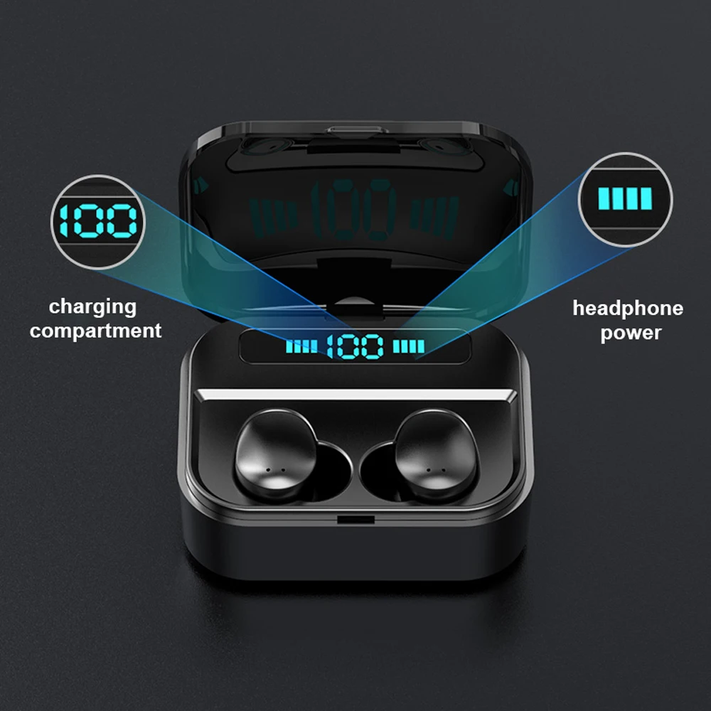 Беспроводные наушники X7 TWS Bluetooth 5 0 IPX7 водонепроницаемые с микрофоном 2200 мАч