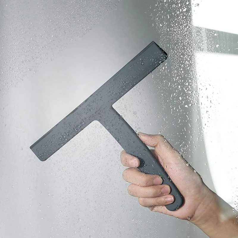 

Silicone Bathroom Shower Squeegee with Hook,for Shower Doors/Kitchen/Window/Mirror Cleaner Brush Tool Wiper Scraper