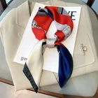 Платок Шелковый женский, 70x70 см, солнцезащитный, пылезащитный, с принтом