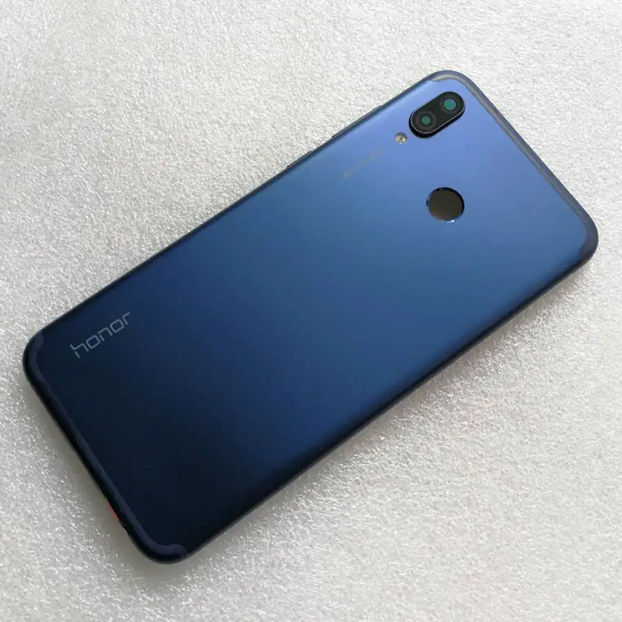 Для Honor Play крышка батареи задняя крышка Корпус задняя дверь чехол для huawei Honor Play крышка батареи+ Кнопка громкости питания+ объектив камеры - Цвет: Синий