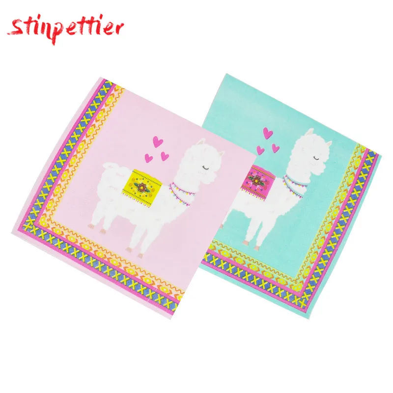 Одноразовая посуда из альпаки розовый синий Топпер для торта тарелка соломенная