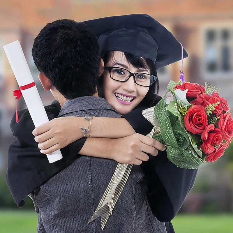 

2021 New Year Graduation Bangle Bracelet Earrings Kit College Graduation Gifts M7DD