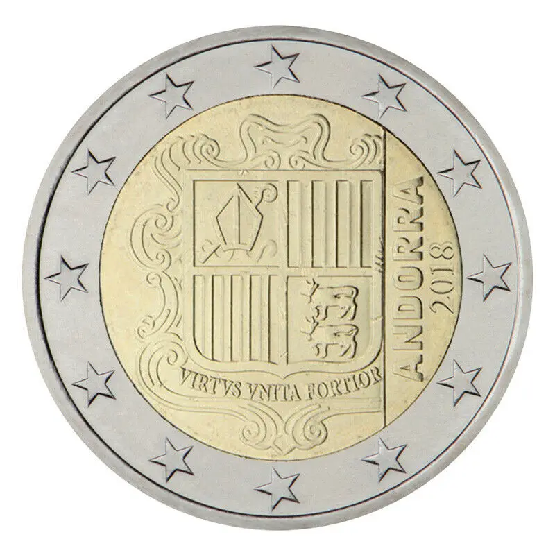 Andorra Сан-Марино 2 доллара ЕС центы оригинальные монеты европейские Редкие