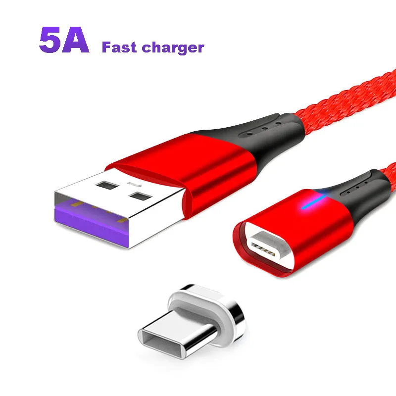 Магнитный кабель USB для быстрой зарядки usb type C данных Micro мобильного телефона