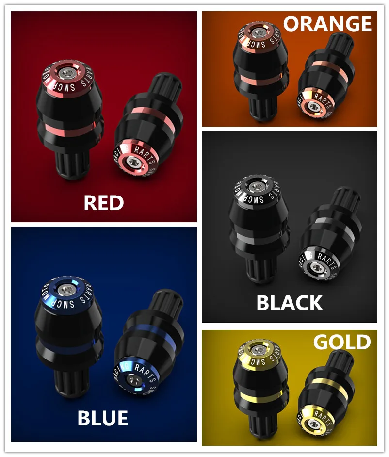 Новые детали мотоцикла CNC алюминиевый сплав концы руля подходят 16-18 мм диаметр