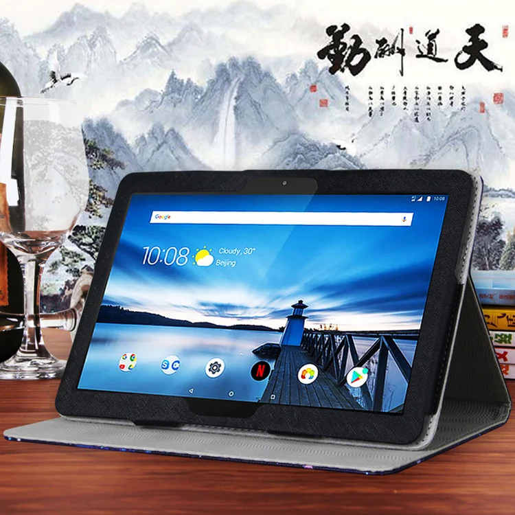 Fashion PU Case cover for 10.1 inch Lenovo Tab M10 TB-X605F TB-X605M TB-X605N tablet pc free Dedicated Screen Protector | Компьютеры и