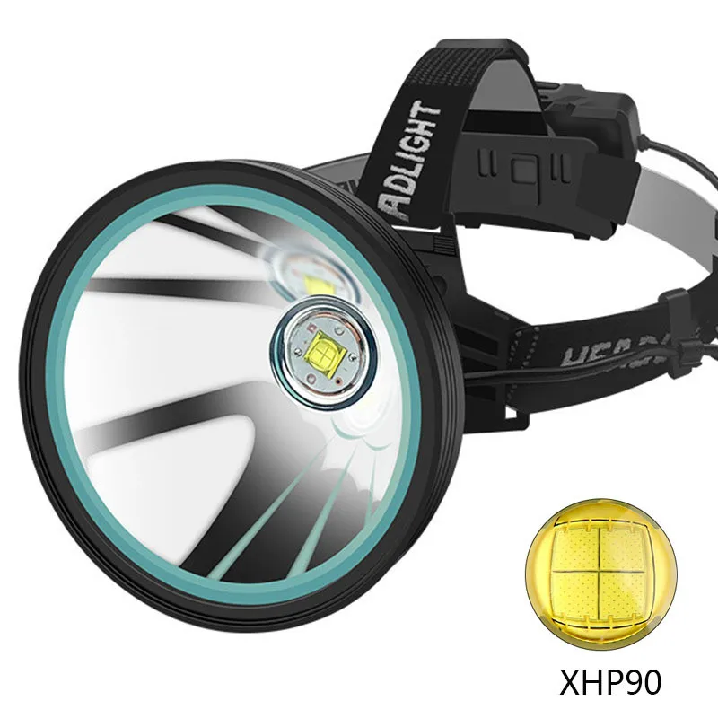 50 W highlight New Xhp90 Major Headlamp USB Charging Large Light Cup Outdoor Waterproof High Power LED Induction Headlight