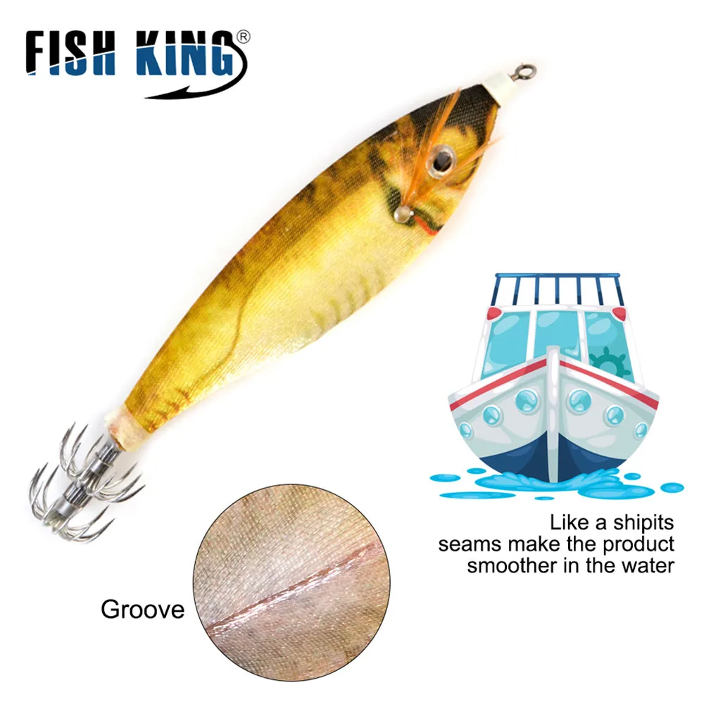 FISH KING 16 г джиг для кальмара приманка морской рыбалки светящийся крючок осьминога