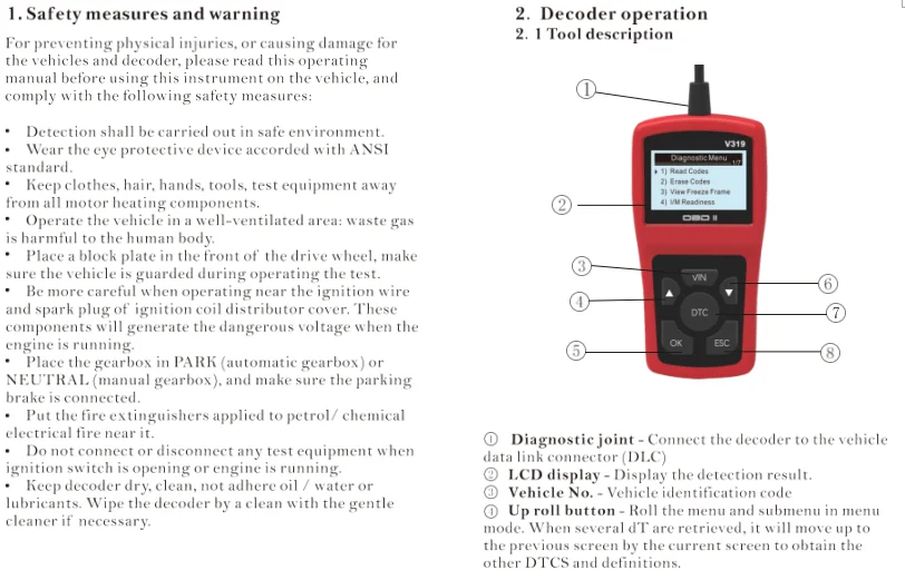 Автомобильный диагностический инструмент OBD2 считыватель кодов OBD V319 ELM327 многоязычный Автомобильный сканер Диагностический Авто OBD2 сканер ELM 327