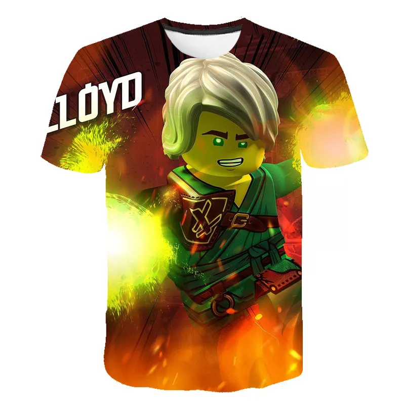 

Ninja NEW 3D Print Boys T-shirts Summer Kids Ninjago T Shirts Cartoon Girls Clothes For Teens Children's Clothing 4T-14T 2021