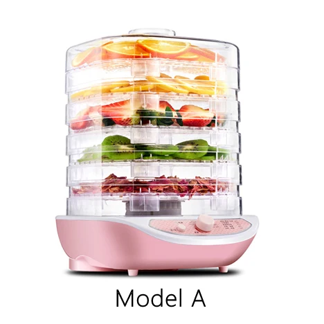 Model A CUKYI осушитель для пищевых продуктов, фруктов, овощей, травы, мяса, сушильная машина для домашних животных, закуски, сушилка для пищевых продуктов с 5 лотками, 220 В, ЕС, США - Цвет: Model A