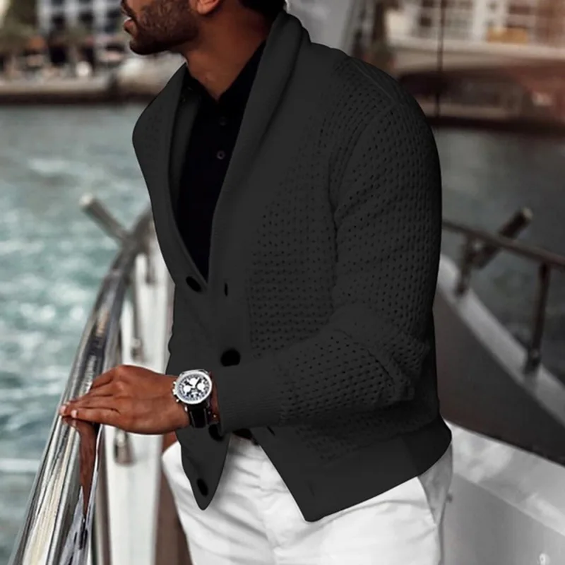 

2020 Autumn Men Cardigan Sweater Coat Warm Knitting Sweaters Casual Slim Fit Turtleneck Jumpers Men Winter Business Sweater