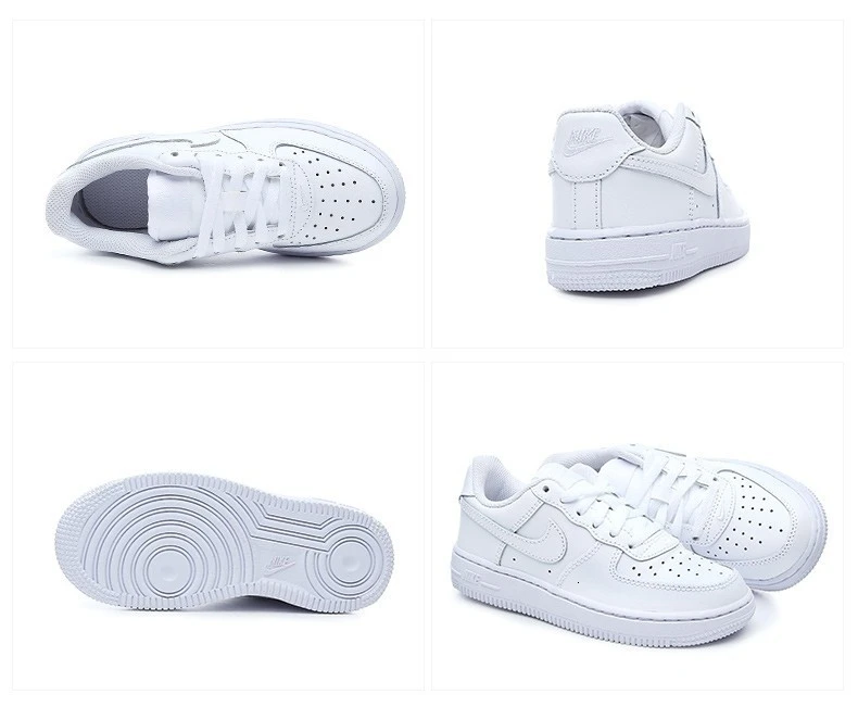 NIKE FORCE 1 оригинальные белые спортивные кроссовки для скейтбординга, дышащий светильник, кроссовки#314193-117
