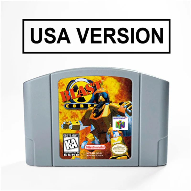 

Blast Corps For 64 Bit Video Game Cartridge USA Version NTSC Format