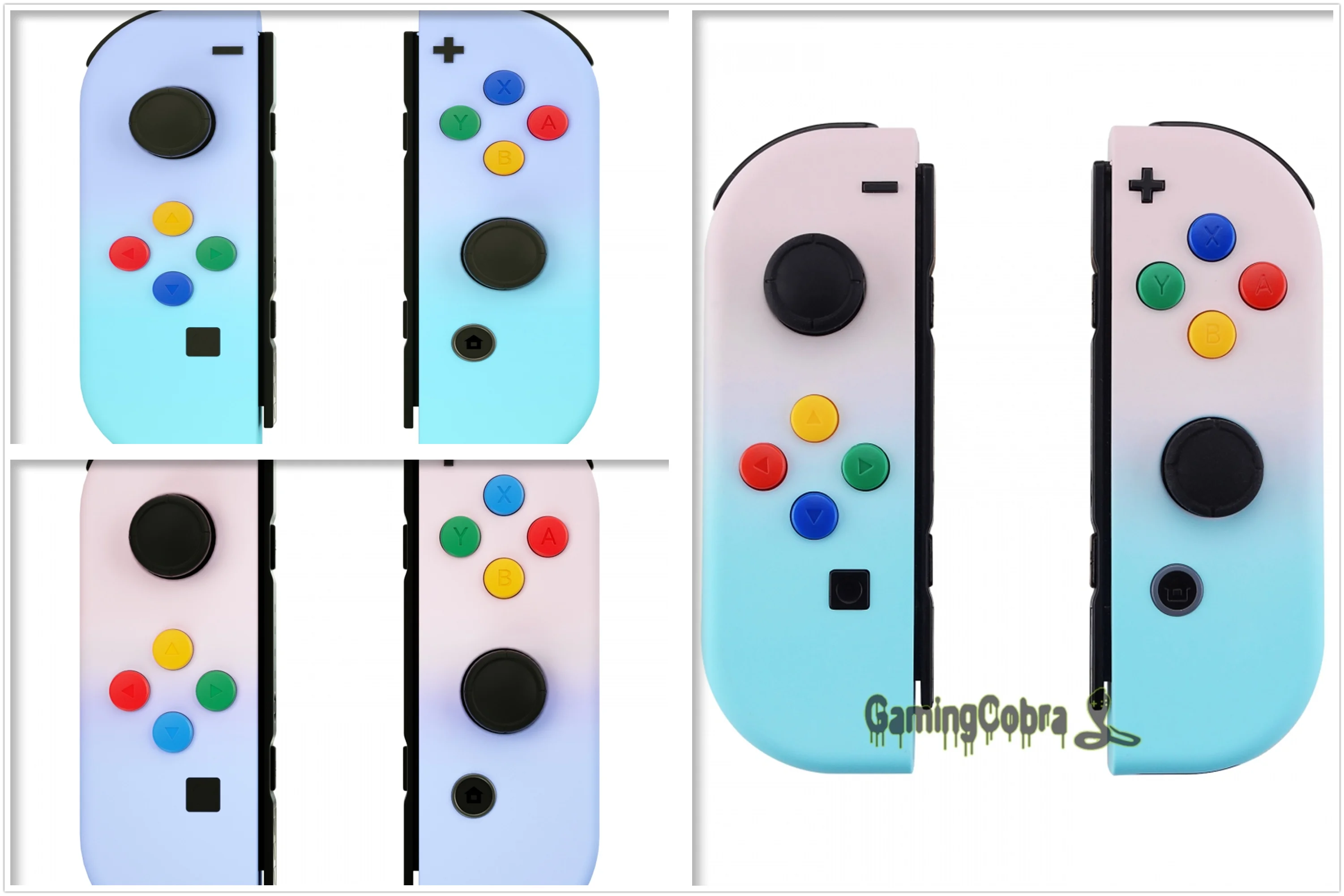 

Soft Touch Controller Housing Shell Case With Colorful Buttons Repair Kits for NS Switch JoyCon