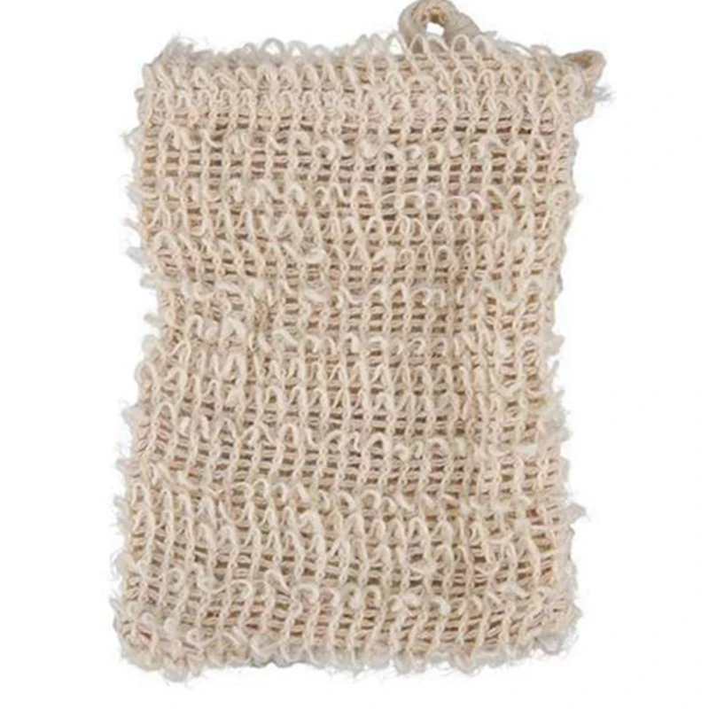 

50Pcs Shower Bath Sisal Soap Bag Natural Sisal Soap Bag Exfoliating Soap Saver Pouch Holder Sisal Soap Net