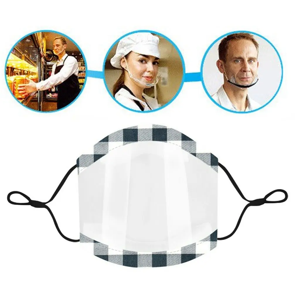 

Deaf-mute Lip Speech Mask PET Transparent Coating Multi-color Dust-proof Mask Soft Screen Easy Communication