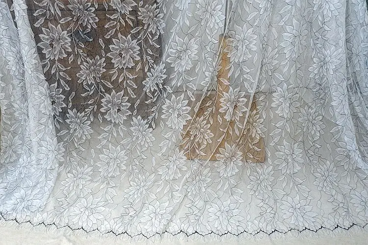 3 м/лот кружевные ткани с ресницами 150 см высококачественные изделия для